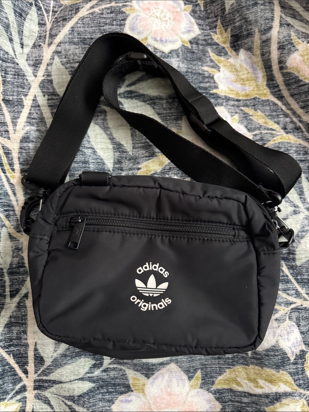 adidas Originals Black Crossbody Pouch with Trefoil Logo